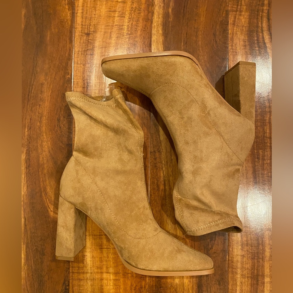 Tan booties